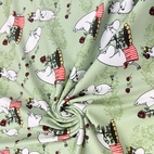 Rosenträdgård, grön - Moomin | Vävt tyg