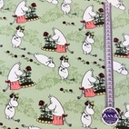 Rosenträdgård, grön - Moomin | Vävt tyg