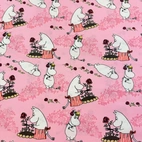 Rosenträdgård, rosa - Moomin | Vävt tyg