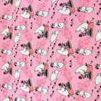 Rose garden, pink - Moomin | Woven fabric