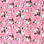 Rosenträdgård, rosa - Moomin | Vävt tyg