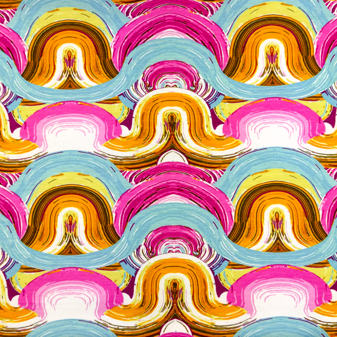 Paint Waves - Viscose Jersey.