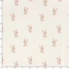 Cute Rabbits, Off White - Trikåtyg