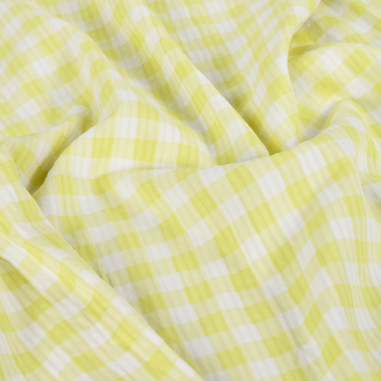 Seersucker - Yellow/white checkered