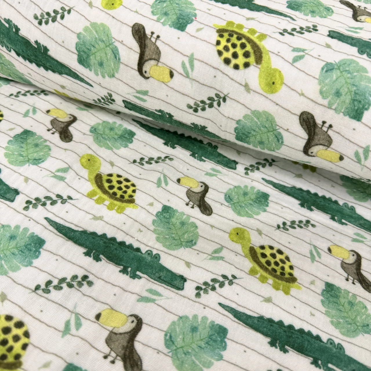 Albin - Digitaltryckt Muslin tyg