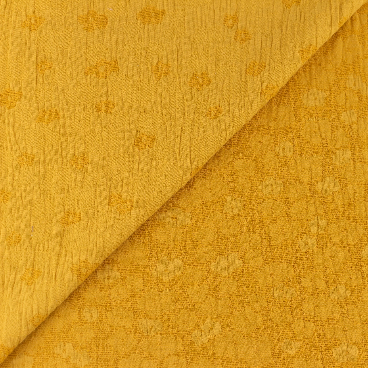 Muslin - Blomma, Ockra