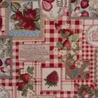 Gobeläng tyg - Strawberry Jam Check