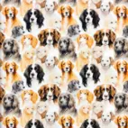 Doggie faces - Trikåtyg