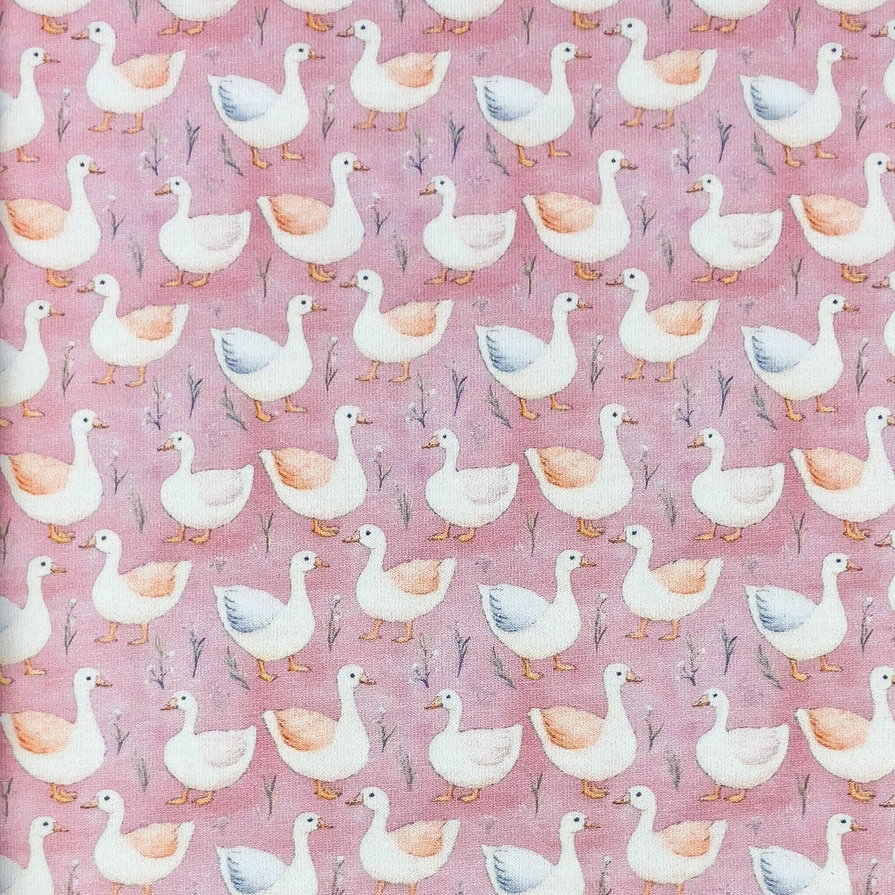 Duckies Pink - Trikåtyg