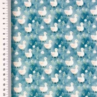 Duckies Blue - Trikåtyg