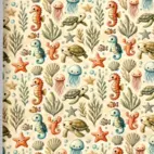 Deep In The Sea - bomullspoplin