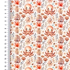 Funny Octopus - bomullspoplin