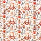Funny Octopus - bomullspoplin