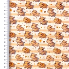 Cute Hippo - bomullspoplin