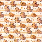 Cute Hippo - bomullspoplin