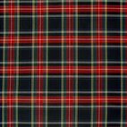 Checks svart - Gabardin med stretch