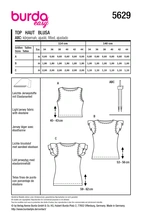 Burda - 5629. Topp 34 44