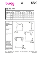 Burda - 5629. Topp 34 44
