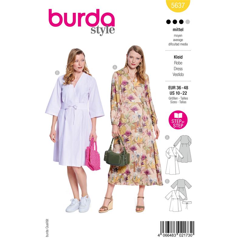 Burda. 5637 - Women's wrap dress (36-48)