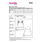 Burda. 5638 - Women's top (34-44)