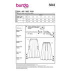Burda. 5643 - Kjol dam (36-48)