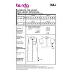 Burda. 5644 - Klänning och blus dam (36-48)