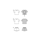 Burda. 5645 - Top och shorts dam (36-48)