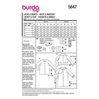 Burda. 5647 - Jacka och kappa dam (34-44)