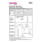 Burda. 5651 - Klänning och hoodie plusstorlekar (46-60)