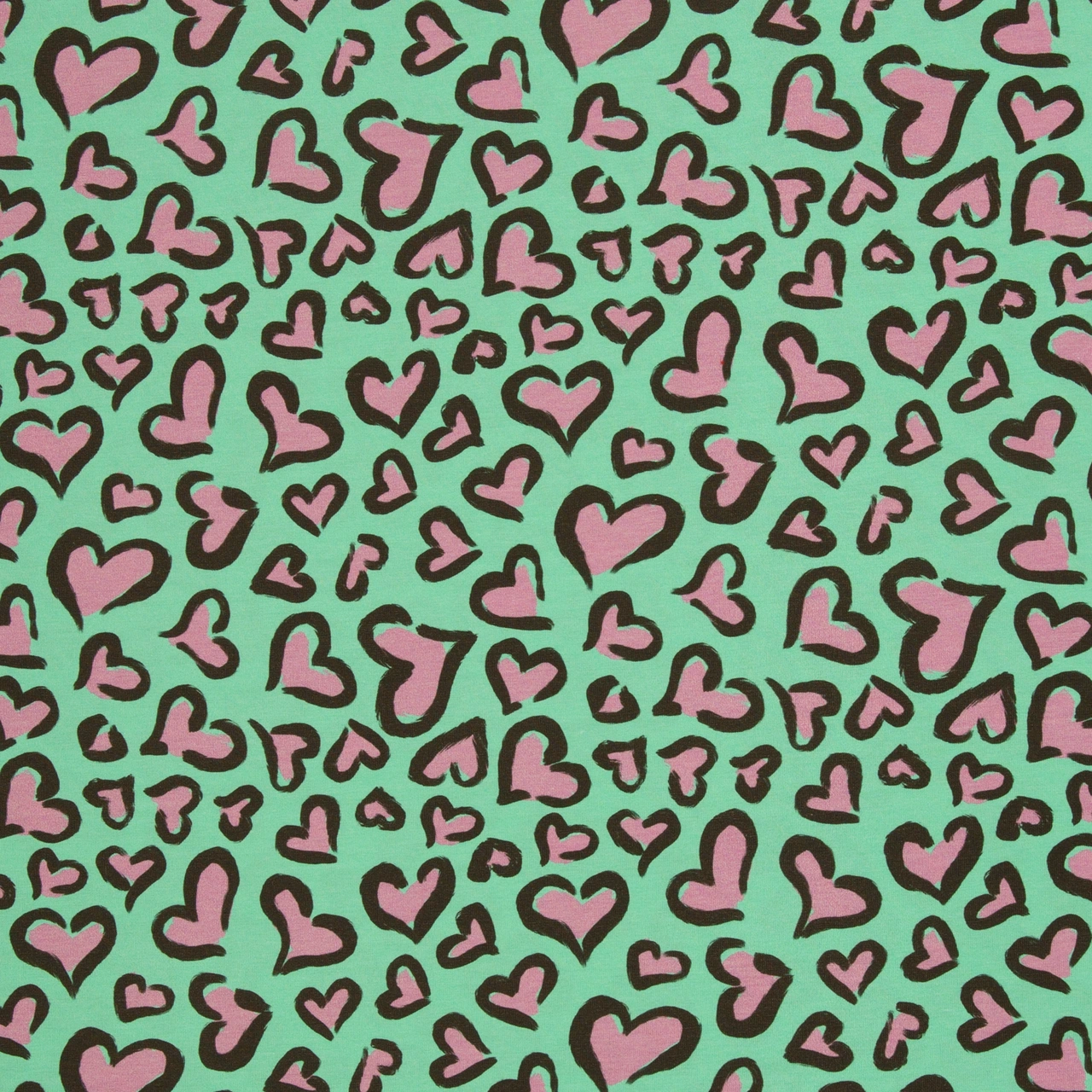 French terry | Hearts by Christiane Zielinski - Mint