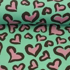 French terry | Hearts by Christiane Zielinski - Mint