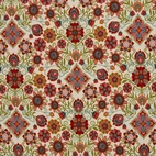 French terry | Tropical Flowers by Bienvenido Colorido - Beige