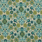 French terry | Tropical Flowers by Bienvenido Colorido - turkos