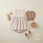 Bomullspoplin - Retro, sand