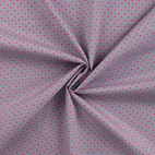 Bomullspoplin - Retro blomma, cerise