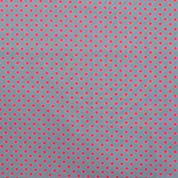 Bomullspoplin - Retro blomma, cerise