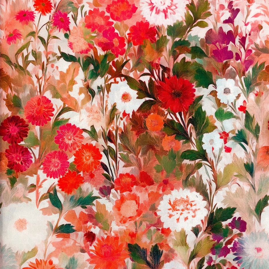 Viskos - Vilda blommor, röd