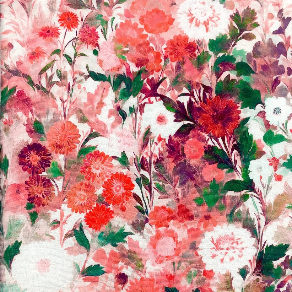 Viskos - Vilda blommor, korall