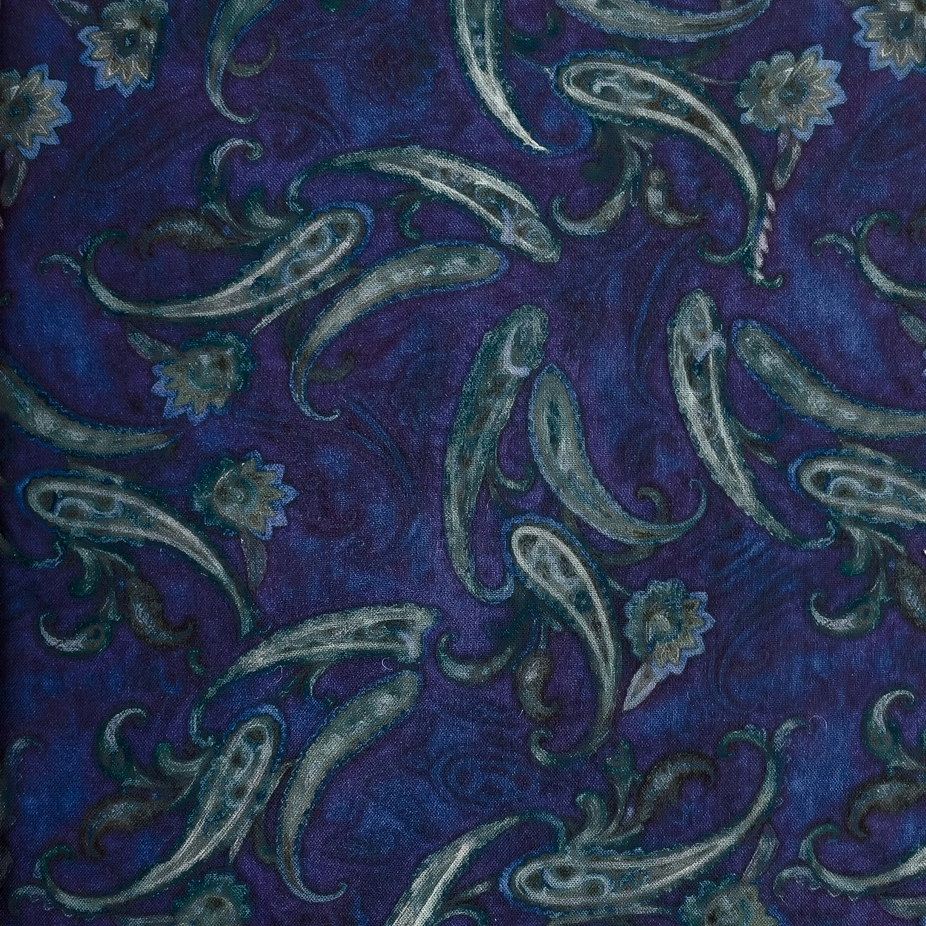 Viskos - Paisley, blå