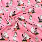 Moomin | Vävt tyg - Rosenträdgård, rosa - Moomin