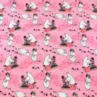Moomin | Vävt tyg - Rosenträdgård, rosa - Moomin