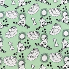 Moomin | Vävt tyg - Soliga dagar, grön
