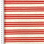 Trikåtyg - Fox Wide Stripes, Röd