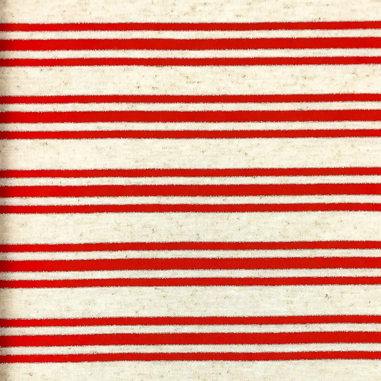 Trikåtyg - Fox Wide Stripes, Röd