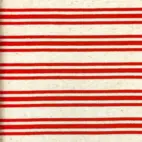 Trikåtyg - Fox Wide Stripes, Röd