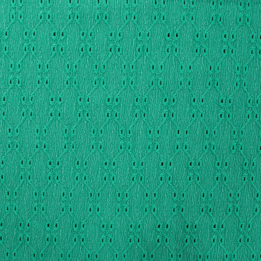 Broderad trikå - Emerald