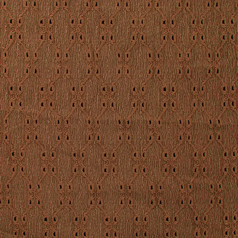 Broderad trikå - Cognac