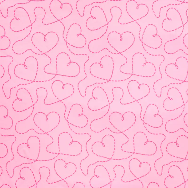 French terry | Glitter hjärtan