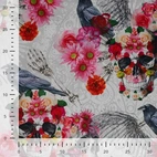 Alpenfleece - dödskalle & blommor