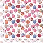 Trikåtyg - Klubbor, rosa